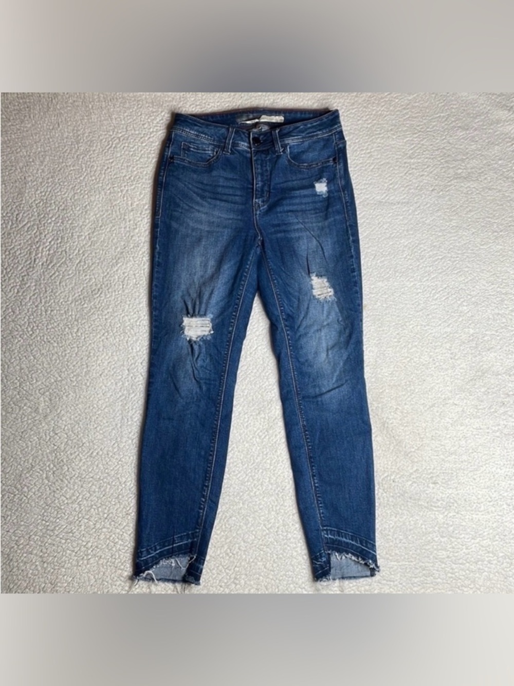 Seven 7 dark distressed Raw Hem Jeans Dark Wash Size 6